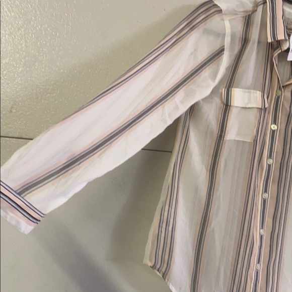 Ann Taylor Loft Sheer Button Down Shirt - Picture 4 of 6